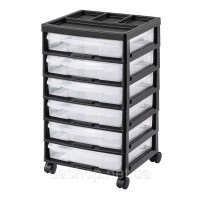 Vevor 312926 Rolling Cart 6 Коробки для зберігання. Прозорий альбом для рукоділля