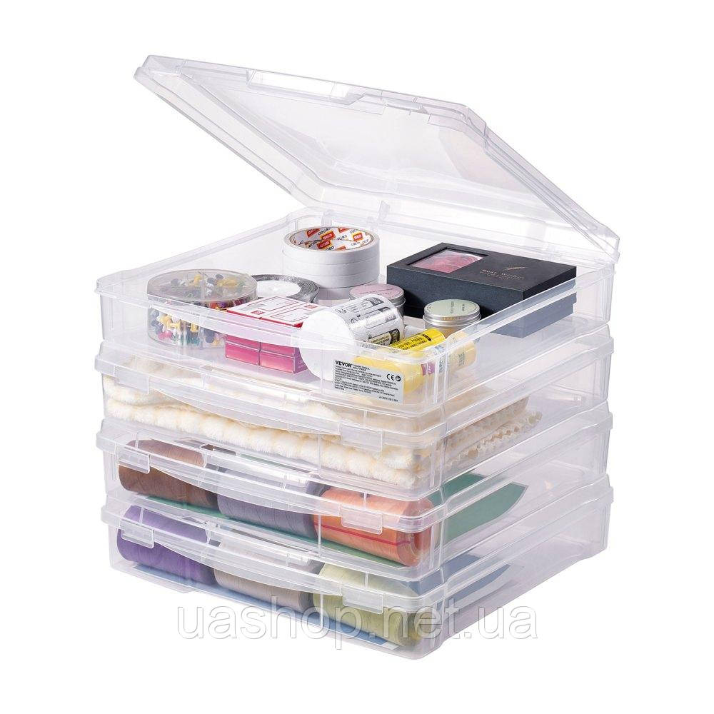 Vevor 312928 4 x Box Scrapbook Scrapbook, що складаються з ящиків для настільних ігор пластикова кришка