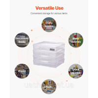 Vevor 312928 4 x Box Scrapbook Scrapbook, що складаються з ящиків для настільних ігор пластикова кришка