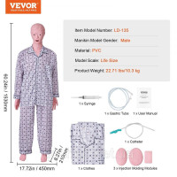 Vevor 313396 чоловік медсестра практика манекен догляд за пацієнтом симулятор догляд за пацієнтом навчальна практика