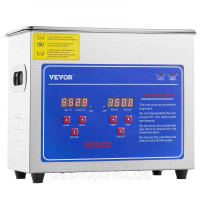 Vevor 313427 Ультразвуковий очисник JPS-20A 3L Очисник Ультразвуковий ультразвуковий очисник Ультразвуковий очисник Нержавіюча