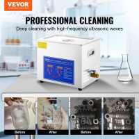Vevor 313428 Ультразвуковий очищувач JPS-40A 10 л очищувач ультразвуковий очищувач ультразвуковий очищувач з нержавіючої сталі з