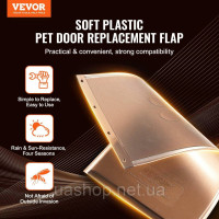 Vevor 312960 Запасна дверна кришка для дверцят для домашніх тварин 133,4 x 206,4 мм ПВХ, водонепроникна S