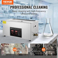 Vevor 313469 Ультразвуковий очищувач Ультразвуковий пристрій для очищення нержавіючої сталі 480 Вт, 22 л Ультразвуковий пристрій Vevor 313469 Ультразвуковий очищувач Ультразвуковий пристрій для очищення нержавіючої сталі 480 Вт, 22 л Ультразвуковий пристрій