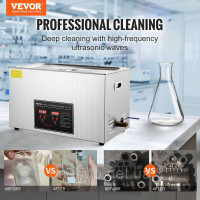Vevor 313475 Ультразвуковий очищувач Ультразвуковий очищувач з нержавіючої сталі 752 Вт, 30 л Ультразвуковий очищувач з цифровим Vevor 313475 Ультразвуковий очищувач Ультразвуковий очищувач з нержавіючої сталі 752 Вт, 30 л Ультразвуковий очищувач з цифровим