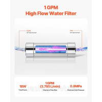 Vevor 313483 Ультрафіолетовий фільтр для очищення води 8W UV 3.785L/хв