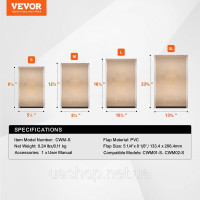 Vevor 312960 Запасна дверна кришка для дверцят для домашніх тварин 133,4 x 206,4 мм ПВХ, водонепроникна S