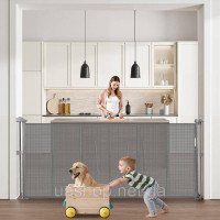 Vevor 312961 Захисна решітка для решітки, що розширюється, розширюється для домашніх тварин сірий 87 см