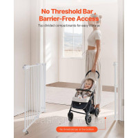 Vevor 312963 Роздільник для воріт для собак Baby Gate 750-1092 мм, регульована ширина, білий