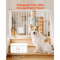 Vevor 312963 Роздільник для воріт для собак Baby Gate 750-1092 мм, регульована ширина, білий