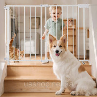 Vevor 312963 Роздільник для воріт для собак Baby Gate 750-1092 мм, регульована ширина, білий