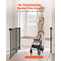 Vevor 312964 Роздільник для воріт для собак Baby Gate 750-1092 мм, регульована ширина, чорний