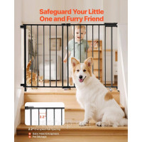 Vevor 312964 Роздільник для воріт для собак Baby Gate 750-1092 мм, регульована ширина, чорний