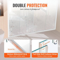 Vevor 313003 Душова кабіна безкаркасна розсувна 1469-1499х1778мм 4 двері