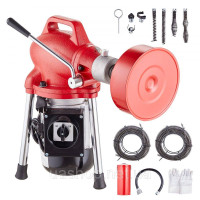 Vevor 313544 Трубоочисна машина Трубоочисна машина 370W 36.6mx16mm/7mx9.5mm Vevor 313544 Трубоочисна машина Трубоочисна машина 370W 36.6mx16mm/7mx9.5mm