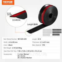 Vevor 313045 Універсальна герметизуюча стрічка для захисту від негоди, гаражні ворота, 6,09 м Vevor 313045 Універсальна герметизуюча стрічка для захисту від негоди, гаражні ворота, 6,09 м