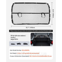 Vevor 313585 Dog Guard Car Barrier Pet Barrier 1415 мм Перегородка для передніх сидінь Vevor 313585 Dog Guard Car Barrier Pet Barrier 1415 мм Перегородка для передніх сидінь