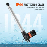 Vevor 313076 6000N Лінійний привід DC 12V Лінійний привід IP44 Електричний лінійний двигун 300 мм довжина ходу Рівень шуму ≤ 50 дБ Vevor 313076 6000N Лінійний привід DC 12V Лінійний привід IP44 Електричний лінійний двигун 300 мм довжина ходу Рівень шуму ≤ 50 дБ