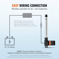 Vevor 313079 6000N Лінійний привід DC 12V Лінійний привід IP44 Електричний лінійний двигун довжиною ходу 250 мм Рівень шуму ≤ 50 Vevor 313079 6000N Лінійний привід DC 12V Лінійний привід IP44 Електричний лінійний двигун довжиною ходу 250 мм Рівень шуму ≤ 50