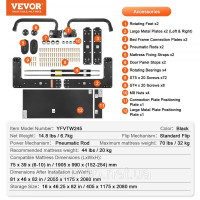 Vevor 313099 Ліжко Murphy пружинний механізм ліжко Twin Deluxe опора 2055x1175x2080мм Vevor 313099 Ліжко Murphy пружинний механізм ліжко Twin Deluxe опора 2055x1175x2080мм