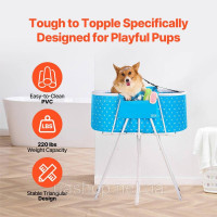 Vevor 313605 Dog Bathtub Pet Bathtub for Small Medium Pets Blue Vevor 313605 Dog Bathtub Pet Bathtub for Small Medium Pets Blue