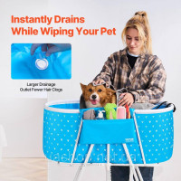 Vevor 313605 Dog Bathtub Pet Bathtub for Small Medium Pets Blue Vevor 313605 Dog Bathtub Pet Bathtub for Small Medium Pets Blue