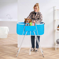 Vevor 313605 Dog Bathtub Pet Bathtub for Small Medium Pets Blue Vevor 313605 Dog Bathtub Pet Bathtub for Small Medium Pets Blue