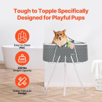Vevor 313606 Foldable Dog Bathtub Pet Bathtub для маленьких середніх домашніх тварин