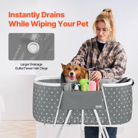 Vevor 313606 Foldable Dog Bathtub Pet Bathtub для маленьких середніх домашніх тварин