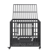 Vevor 313635 Клітка для собак 107x77x94см клітка для собак з нержавіючої оцинкованої сталевої труби з електростатичним покриттям