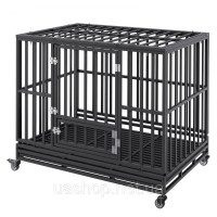 Vevor 313636 Клітка для собак 119x81x99см клітка для собак з іржостійкої оцинкованої труби з електростатичним покриттям клітка для