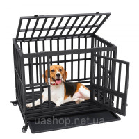 Vevor 313637 Клітка для собак 95×65×81см клітка для собак з нержавіючої оцинкованої сталевої труби з електростатичним покриттям