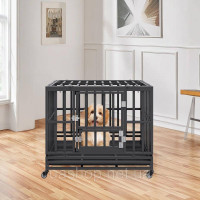 Vevor 313637 Клітка для собак 95×65×81см клітка для собак з нержавіючої оцинкованої сталевої труби з електростатичним покриттям