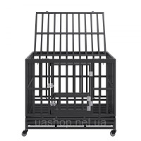 Vevor 313637 Клітка для собак 95×65×81см клітка для собак з нержавіючої оцинкованої сталевої труби з електростатичним покриттям