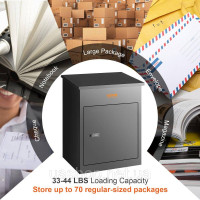 Vevor 313160 Поштова скринька для посилок 44 x 35 x 58,3 см поштова скринька для посилок сталева скринька для піддонів 15-20 кг