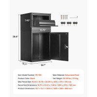 Vevor 313164 Поштова скринька для посилок, пакувальна станція для поштових скриньок, коробка для посилок 500x398x980 мм Vevor 313164 Поштова скринька для посилок, пакувальна станція для поштових скриньок, коробка для посилок 500x398x980 мм