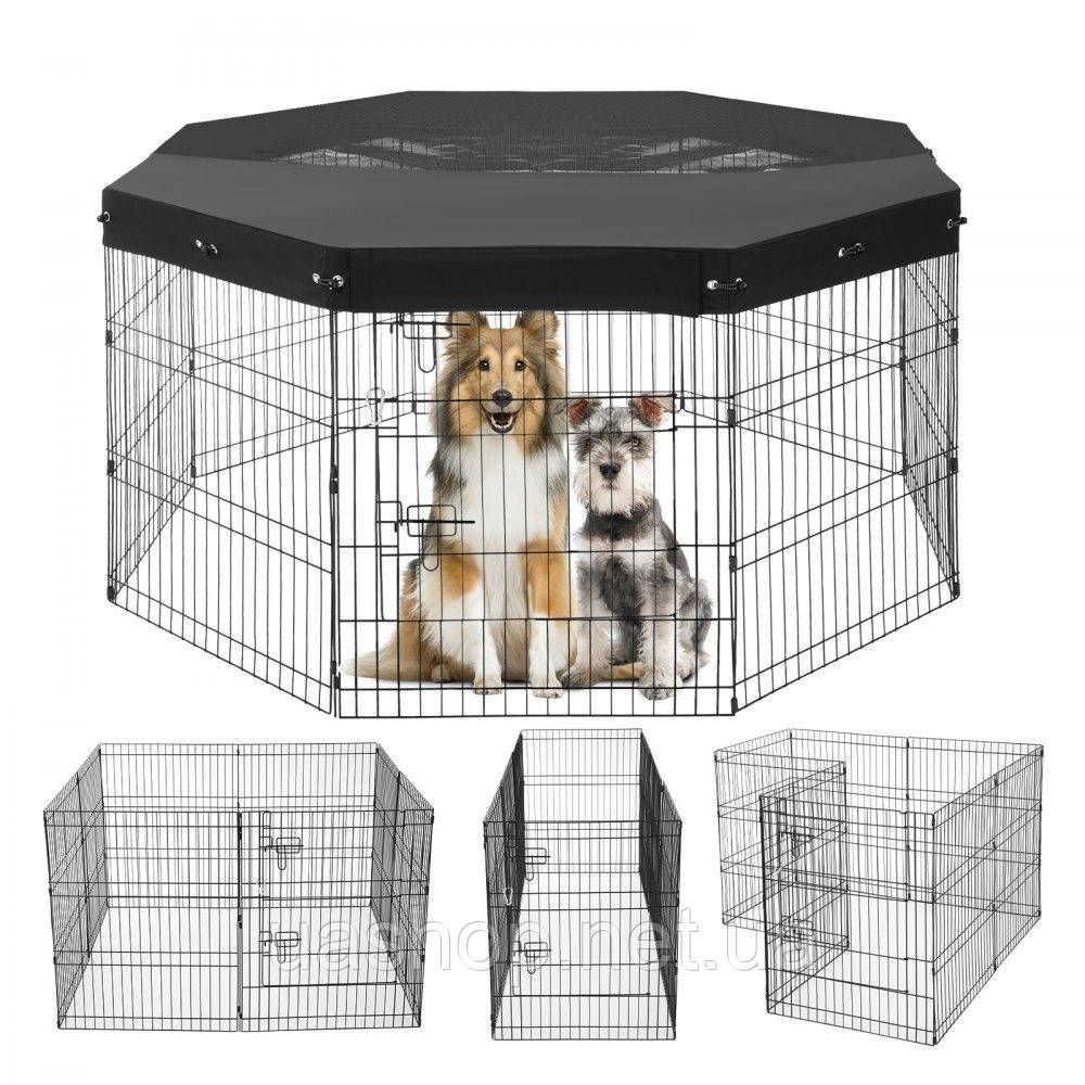 Vevor 313648 puppy run puppy playpen puppy run манеж для тварин з кришкою 76x61см
