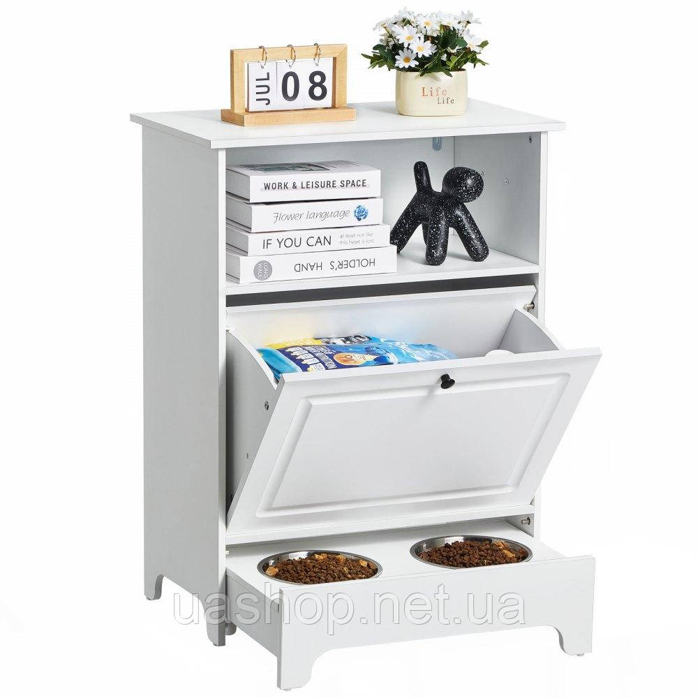 Vevor 313660 Годівниця 2 в 1 Шафа для зберігання & Кормушка, миска для годування 60х35х80 см