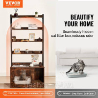 Vevor 313666 Тумба для котів Туалет для котів Будиночок для котів 4-ярусна полиця 850х490х1836мм 68кг