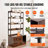Vevor 313666 Тумба для котів Туалет для котів Будиночок для котів 4-ярусна полиця 850х490х1836мм 68кг