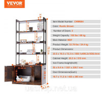 Vevor 313666 Тумба для котів Туалет для котів Будиночок для котів 4-ярусна полиця 850х490х1836мм 68кг
