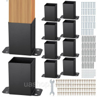 Vevor 313192 Опори для стовпів 4x4, упаковка з 10 шт., внутрішній розмір 91,44 x 91,44 мм, опори для стовпів, міцні анкерні