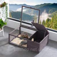 Vevor 313693 Turtle Habitat, дерев'яний будиночок для черепах для використання в приміщенні та на вулиці, вольєр для черепах з Vevor 313693 Turtle Habitat, дерев'яний будиночок для черепах для використання в приміщенні та на вулиці, вольєр для черепах з