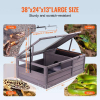 Vevor 313691 Turtle Habitat, дерев'яний будиночок для черепах для використання в приміщенні та на вулиці, вольєр для черепах з Vevor 313691 Turtle Habitat, дерев'яний будиночок для черепах для використання в приміщенні та на вулиці, вольєр для черепах з