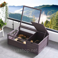 Vevor 313691 Turtle Habitat, дерев'яний будиночок для черепах для використання в приміщенні та на вулиці, вольєр для черепах з Vevor 313691 Turtle Habitat, дерев'яний будиночок для черепах для використання в приміщенні та на вулиці, вольєр для черепах з