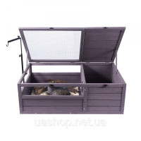 Vevor 313691 Turtle Habitat, дерев'яний будиночок для черепах для використання в приміщенні та на вулиці, вольєр для черепах з Vevor 313691 Turtle Habitat, дерев'яний будиночок для черепах для використання в приміщенні та на вулиці, вольєр для черепах з