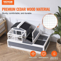 Vevor 313682 Будинок для черепах на 3 кімнати, середовище проживання черепах з балконом та 2 рівнями, дерев'яний вольєр для