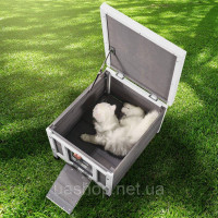 Vevor 313694 Котячий будиночок Котяча печера Котяча хатинка Дерев'яна зовнішня зимостійка 513x420x420 мм