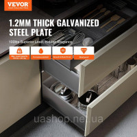 Vevor 313223 6x направляючі для шухляд 467 x 61 x 54 мм Висувні направляючі 45,4 кг (статичні)/36,3 кг (динамічні) Направляючі для