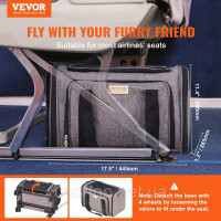 Vevor 313713 Dog Trolley Складний рюкзак для собак макс. 11,3 кг Вантажопідйомність 600D Оксфордська тканина Візок для собак з 4 Vevor 313713 Dog Trolley Складний рюкзак для собак макс. 11,3 кг Вантажопідйомність 600D Оксфордська тканина Візок для собак з 4